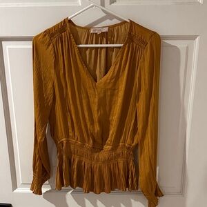 Philosophy Mustard Long Sleeve Blouse